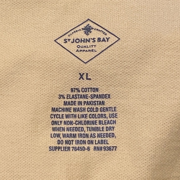 St. John's Bay Yellow Button Down Shirt - Picture 4 of 4